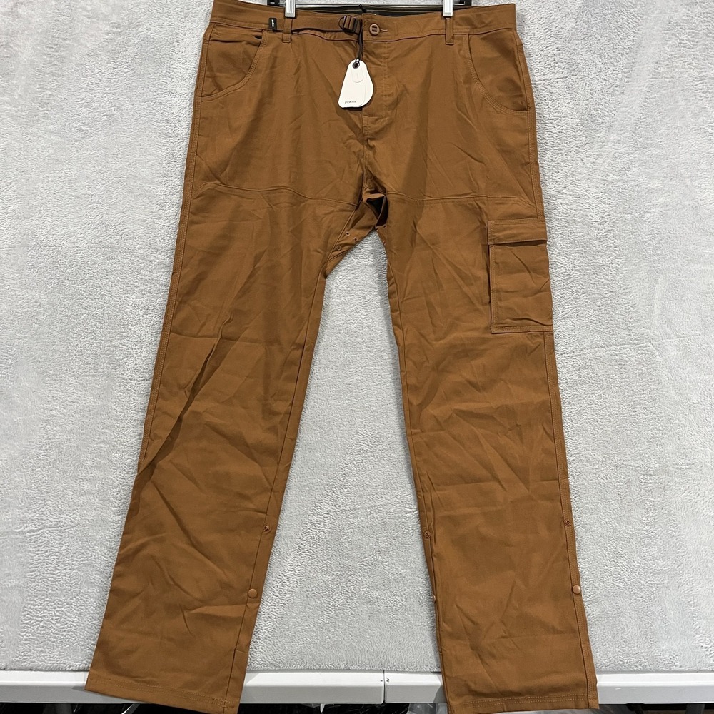 PrAna Zion Pant II Men's 40x34 Sepia Brown‎ Hiking Outdoors Camping Slim Fit